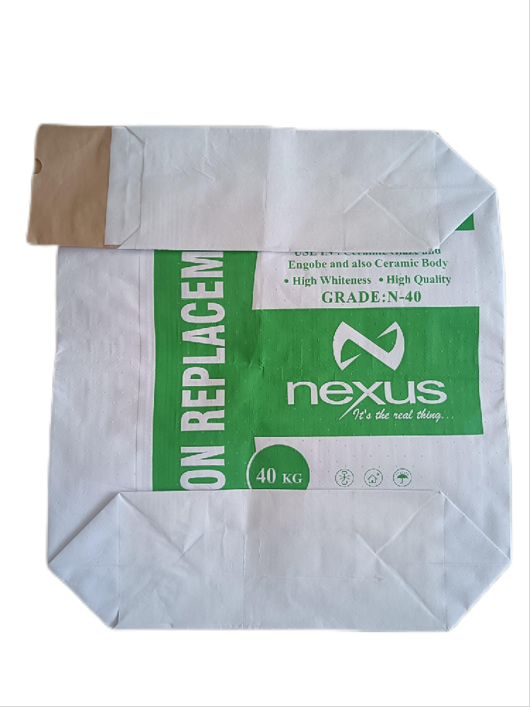 3 layer kraft paper cement packing bag for dry cement powder tile adhesive